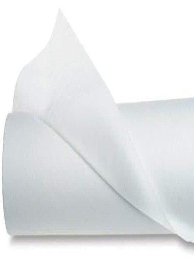 M Fabrics ورق قماش لاصق من إم فابريكس - عرض 48 بوصة، ورق أبيض لاصق للخياطة والتفصيل ودعم التطريز (بطانة لاصقة)، عبوة من مترين - Image 1